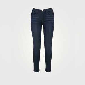 Frame le skinny de Jeanne crop 27” dark wash denim size 29 raw hem